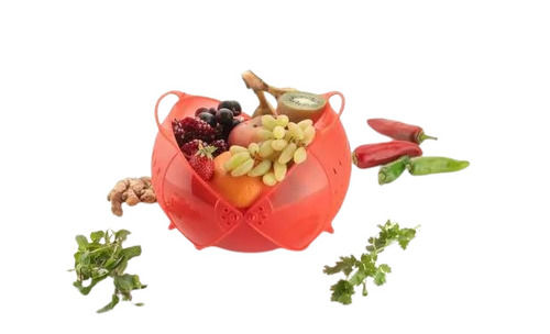 Round Shape With Handle Plastic Fruit Basket For Home