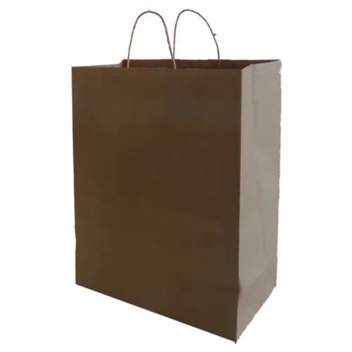 Brown 17 X 12 X 7 Inches Recyclable Light Weight Reusable Rope Handle Kraft Paper Bag