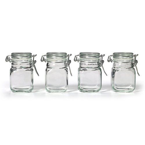 250 Gm Plain Transparent Pickle Glass Jars Without Spoon