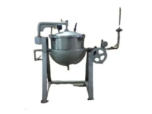 326 Kgs 0.5hp 100 Liters/Day Ss Steam Jacketed Kettle With Plc Control System