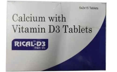 Calcium With Vitamin D3 Tablets, Pack Of 5X2X15 Tablets  General Medicines