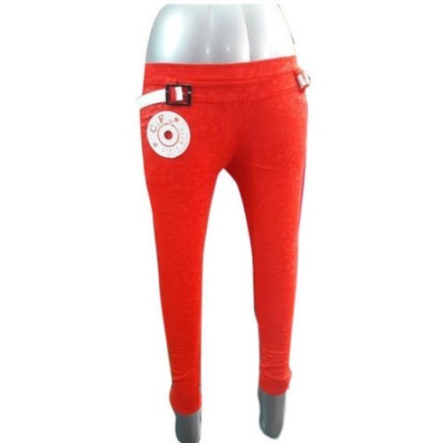 ऑरेंज आरामदायक समर और कैज़ुअल वियर सॉफ्ट कॉटन प्लेन लेडीज़ जेगिंग