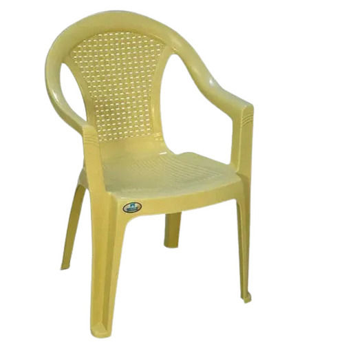 Yellow Durable And Light Weight Back Rest Plain Polypropylene Plastic Chair