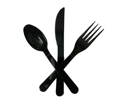 Glossy Finish Plain Plastic Cutlery Set For Kitchen