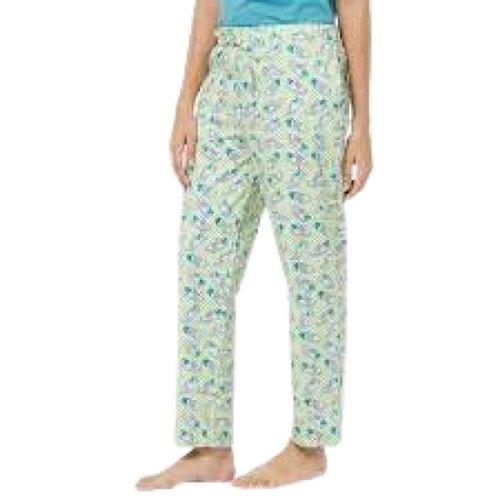 Summer Ladies Printed Light Green Casual Wear Rayon Pyjama