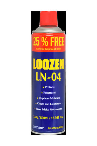 Loozen Ln04 Silicon Free Penetrating Lubricant Oil, 500 Ml Application: Anti Rust Spray