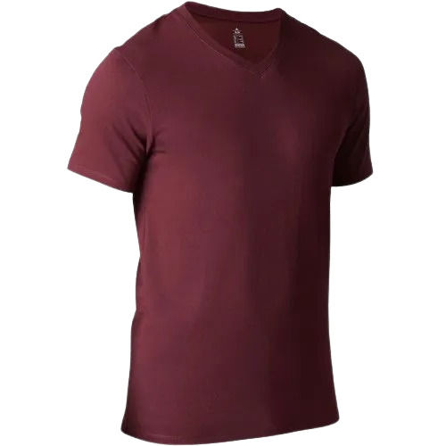 O Neck And Short Sleeves Casual Wear Plain Cotton T Shirts For Mens