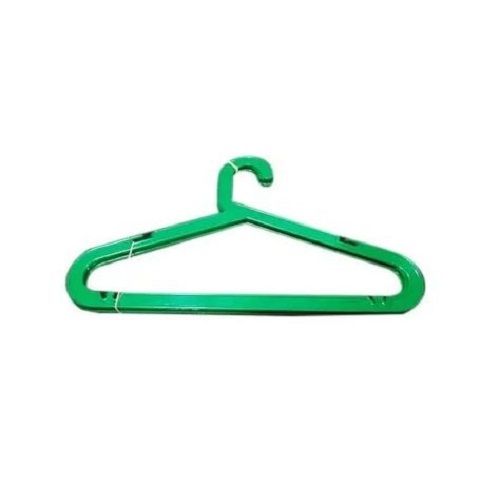 Green Plain Pattern Color Coated Plastic Clothes Hanger