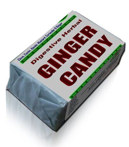 Rectangular Digestive Herbal Ginger Candy, 60 Gm Packet Packaging