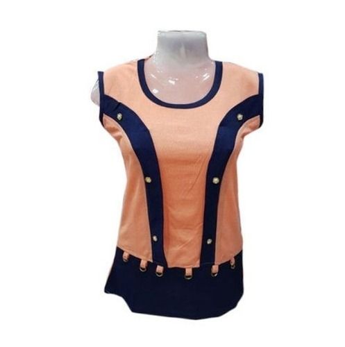 Women Regular Fit Stretchable Lycra Summer And Casual Wear Sleeveless Top Length: 24 Inch (In)