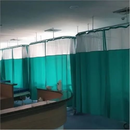 Unicolor  7 X 4 Ft Antique Design Moisture Resistance Shrinkage-Resistant Hospital Cubicle Track And Curtains