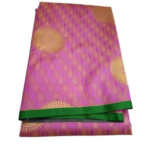 Ladies Printed Casual Wear Pink Art Silk Saree