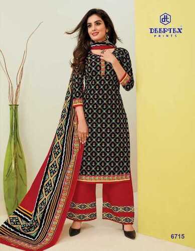 Ladies Printed Cotton Salwar Kameez With Dupatta For Casual Wear