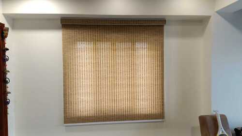 Lightweight Plain Wooden Modern Roller Blind For Indoor And Outdoor Window Usage