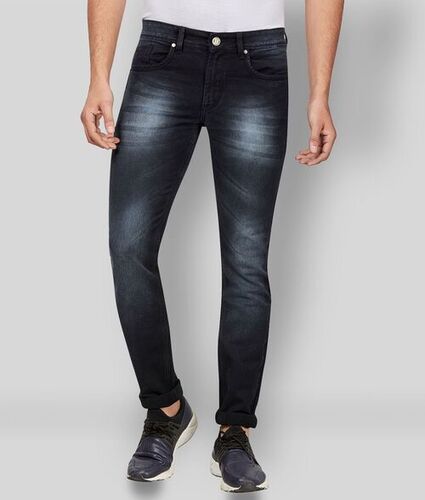 Men Slim Fit Faded Denim Jeans For Casual Wear Standard: Aisi