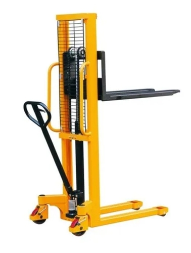 Mild Steel Manual Stacker - 1500x560x3000mm Size , 1000kg Lifting Capacity, 1-Year Warranty, Easy to Operate with Smooth Mobility
