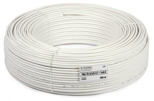 White 220 Voltage Copper And Rubber Cctv Wire Cables