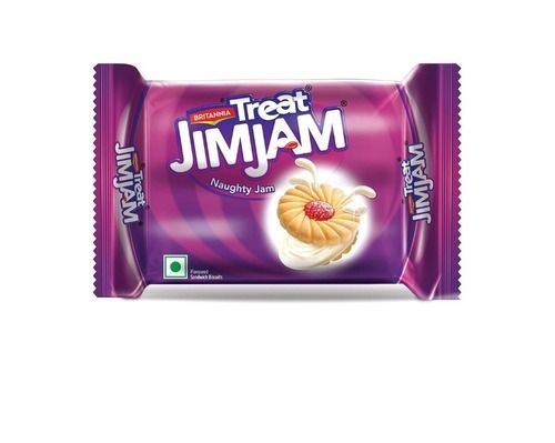 45 Gram Tasty And Sweet Round Treat Jim Jam Cream Biscuit