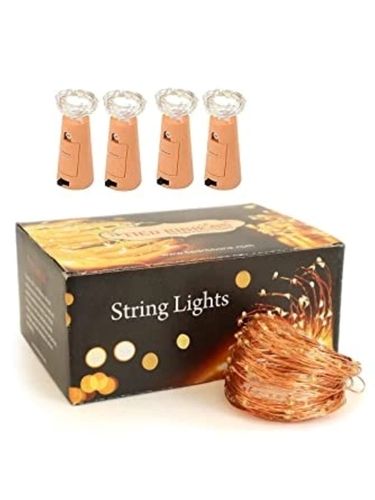 Multicolor Electric Power Supply Ceramic Plastic Bottle Cork Lights For Decoration