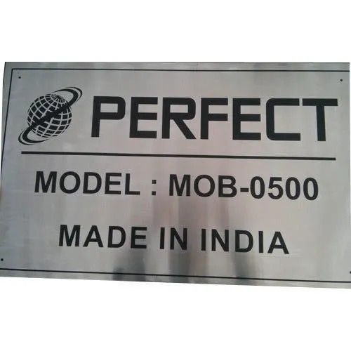 Laser Cutting Polished Rectangular Indian Theme Rust Free Stainless Steel Nameplate Application: Name Plate For Advertising