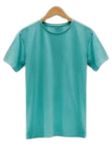 Cotton T-Shirt - Regular Fit, Sky Blue, Short Sleeves, O-Neck | Casual Wear for Men, Normal Wash