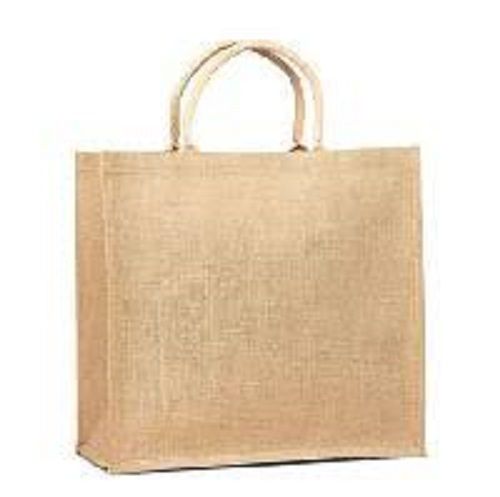 Easy Carry To Things Plain Brown Hand Length Handle Reusable Jute Bag