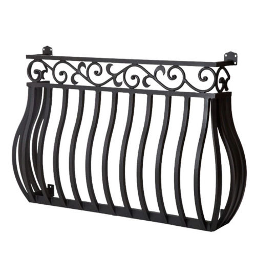 Black Rectangular Designer Paint Coated Galvanized Metal Grill For Outdoor 