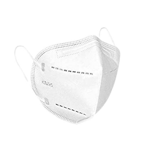 White Reusable Plain 2 Ply Kn95 Mask With Ear Loop For Anti Pollution 