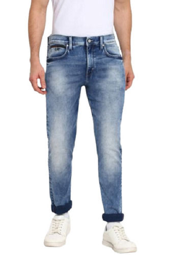 Blue Streachable And Comfortable Casual Wear Skinny Fit Denim Jeans For Mens