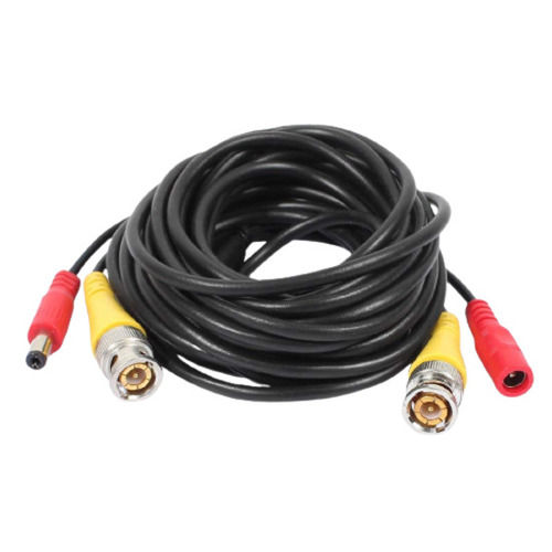 Black 18 Meter Pvc Insulated Copper Single Core Cctv Camera Cable 