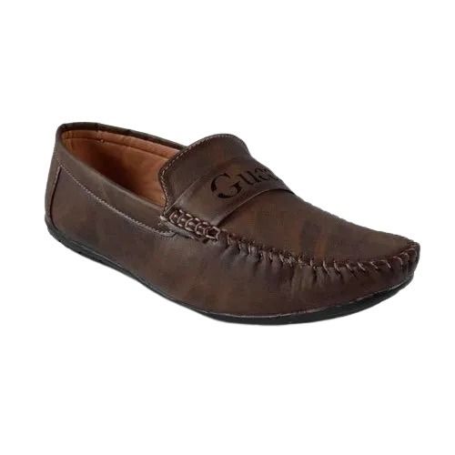 Brown Light Weight And Comfortable Pu Sole Leather Loafer Shoe For Men'S