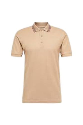 Mens Short Sleeve Brown Cotton Polo T Shirt Gender: Male