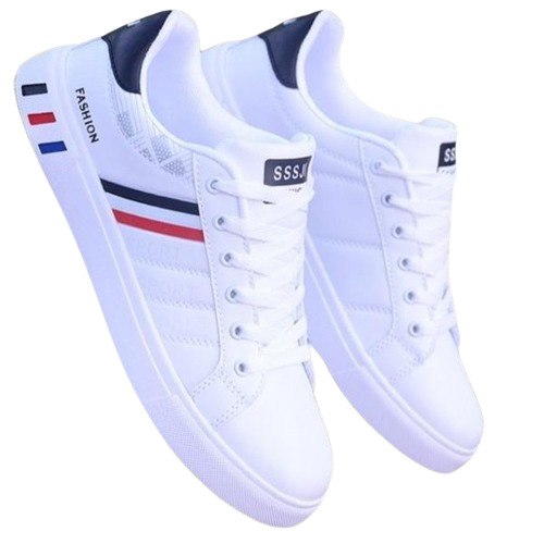 Leather Sneaker Shoe - Low Heel Round Toe Design | Durable PU Lining Multi-Color for Summer Casual Wear