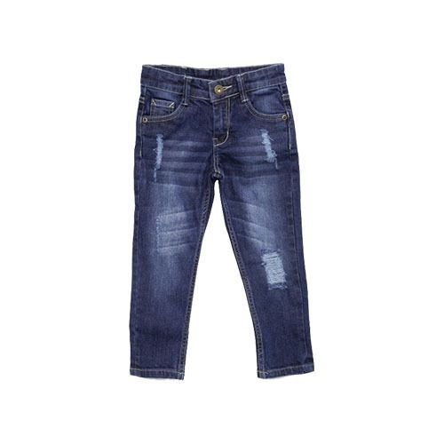 Straight Regular Fit And Button Closure Plain Denim Jeans For Kids Age Group: 7-8 Years