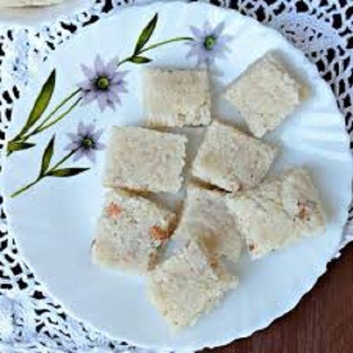 Sweet Tasty Square Shaped Mouth Melting Mawa Barfi Carbohydrate: 20 Grams (G)