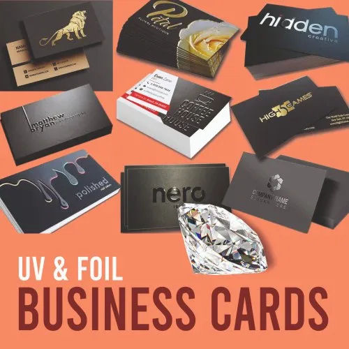 UV and Foil Business Visiting Card Printing Service By GRAYSIL PRINTS