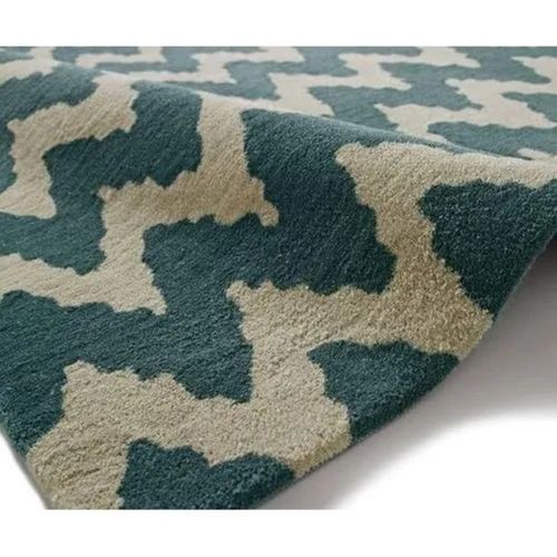 1000 Grams 10 Mm Printed Modern Non-Woven Multicolor Woolen Cut Pile Carpets Easy To Clean