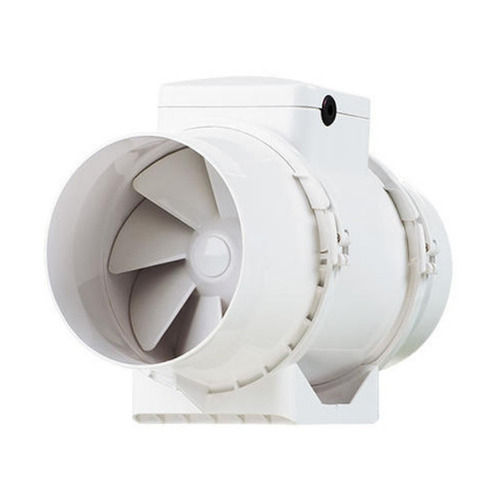 White 220 Voltage And Round Durable Plastic Body Wall Mounted Inline Fan