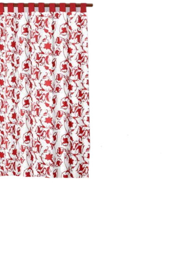 दरवाजे और खिड़कियों की सजावट के लिए सफेद 300-500 ग्राम 4X6 फीट प्रिंटेड कॉटन पर्दा