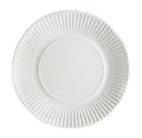 White Eco-Friendly Plain 8 Inch Round Shape Disposable Paper Plates For Party And Events