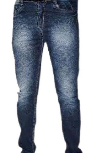 Men Plain Straight Regular Fit Jeans Pant