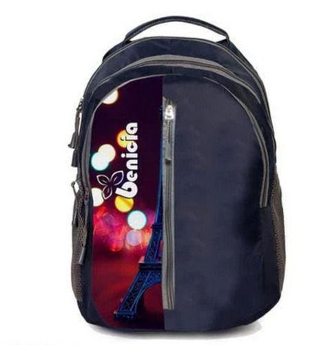 Multicolor Moisture Proof And Shoulder Length Polyester Printed School Bag