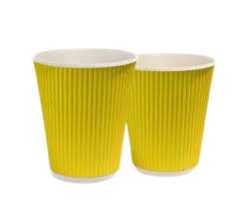 Plain Yellow 9 Inch Size Disposable Ripple Paper Cup Usage: Party And Event Supplies