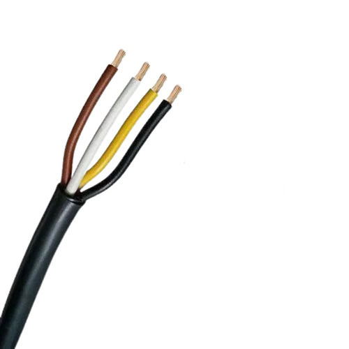 Solid Flat Rubber Jacket Copper Conductor Electronic Cable For Power Supplies