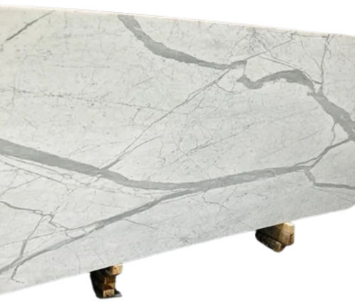 White 0.15-0.50% Water Absorption Tile Format Polished Marble Floors Slabs For Indoors