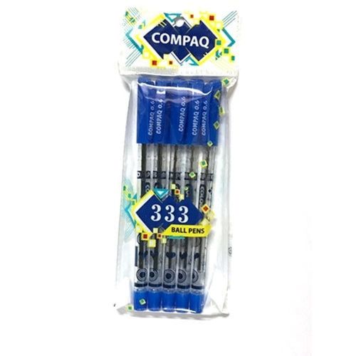 Blue 130-140Mm 15-20 Grams Light Weight Good Grip Compaq 333 Ball Pens