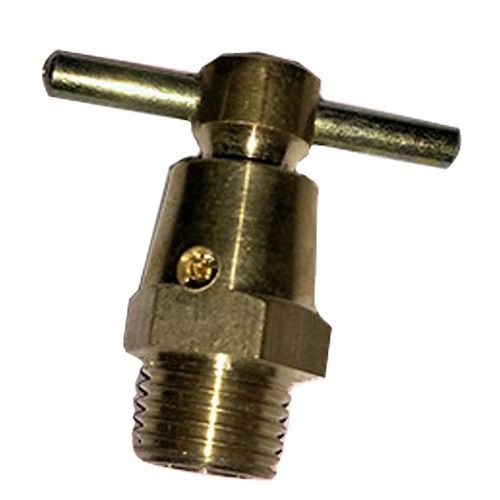 Golden 2 Inch Glossy Finished Round Brass Drain Cock For Bathroom Fittings