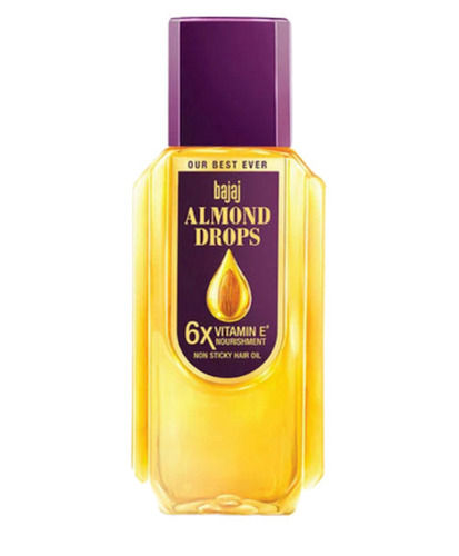 Yellow 6X Vitamin E Nourishment Almond Drops Non Sticky Hair Oil, 190Ml