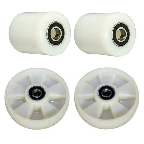 White 70 Mm Nylon And Pp Pallet Wheel For Trolley Use