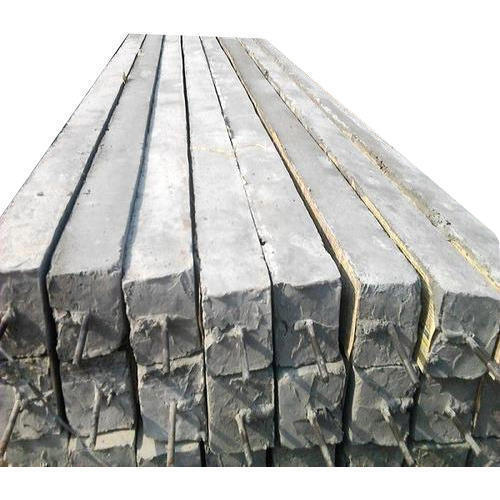 8-10 Feet Rectangular Shape Pcc Pole For Construction Use